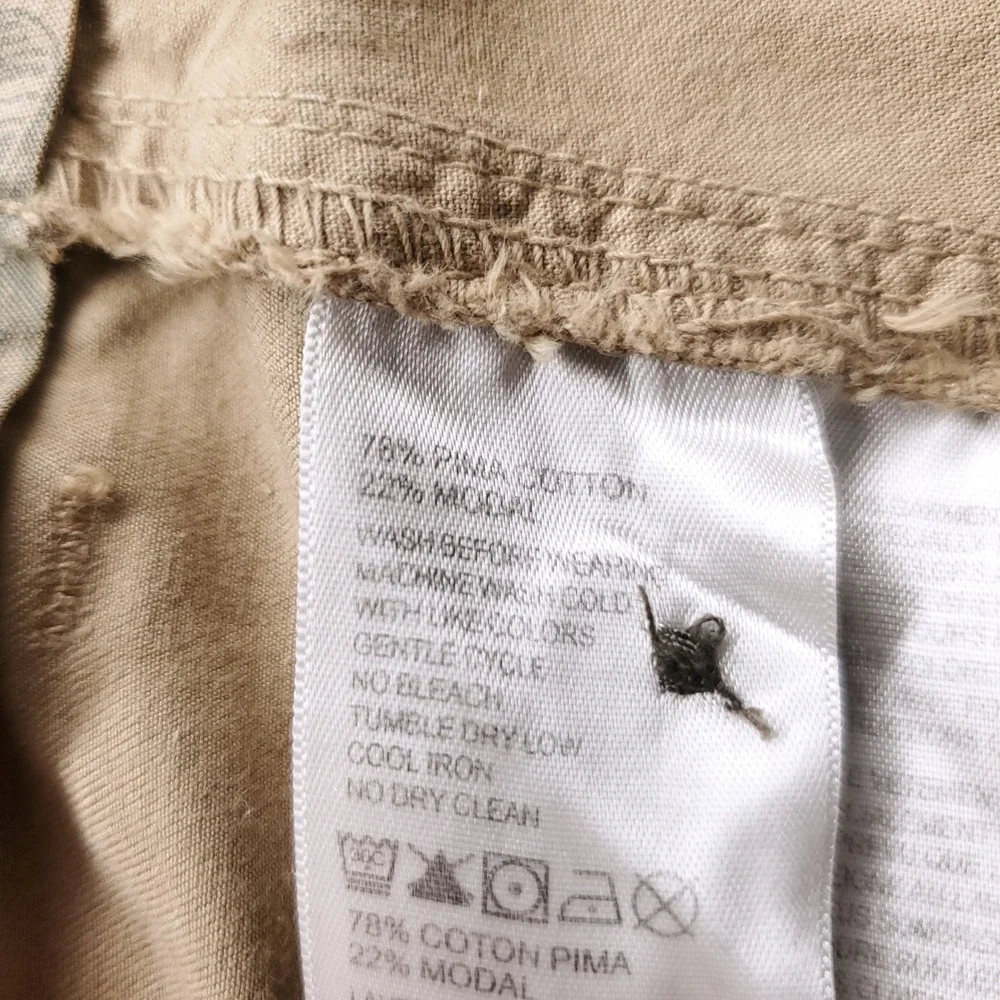 Tommy Bahama Boracay Flat Front Chino Pants Men 42x30 Khaki Tan Stretch Island